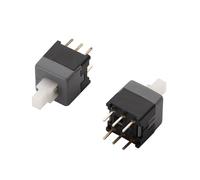 10 unids/lote 5,8x5,8 7x7 8x8 8,5x8,5mm auto bloqueo/auto reinicio interruptor de alimentación táctil Micro interruptores de botón de 6 pines(KFT-8.5,Self Reset)