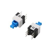 10 unids/lote 5,8x5,8 7x7 8x8 8,5x8,5mm auto bloqueo/auto reinicio interruptor de alimentación táctil Micro interruptores de botón de 6 pines(KFT-7.0,Self Locking)
