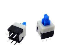 10 unids/lote 5,8x5,8 7x7 8x8 8,5x8,5mm auto bloqueo/desbloqueo interruptor de alimentación táctil interruptores de botón de 6 pines(8X8NO lock)