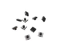 10 unids/lote 6 * 6 interruptor botón táctil altura 2,5~5MM interruptor 6x6x2,7 3,1 3,4 3,7 4,3 interruptor(Black P4F H3.7MM)