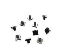 10 unids/lote 6 * 6 interruptor botón táctil altura 2,5~5MM interruptor 6x6x2,7 3,1 3,4 3,7 4,3 interruptor(Black P4F H5MM)