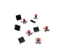 10 unids/lote 6 * 6 interruptor botón táctil altura 2,5~5MM interruptor 6x6x2,7 3,1 3,4 3,7 4,3 interruptor(Red P4F H4.3MM)