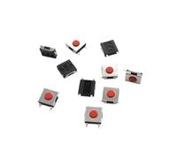 10 unids/lote 6 * 6 interruptor botón táctil altura 2,5~5MM interruptor 6x6x2,7 3,1 3,4 3,7 4,3 interruptor(Red P4F H2.5MM)