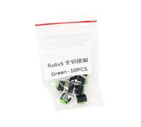10 unids/lote 6x6x5 interruptor nominal DC12V 50mA pin de cobre lleno mini accesorios de cocina de inducción botón del panel 10 unids/lote(Green-10PCS)