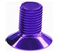 10 unids/lote 7075 tornillos Allen de aluminio M3 M4 M5 M6x6/8/10/12/14/16 tornillos de cabeza avellanada hexagonal plana pernos Color anodizado(Purple,10PCS_M6X20MM)