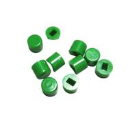 10 unids/lote A28 tapa de interruptor de bloqueo automático tamaño 6 * 5mm cubierta de llave adecuada for 5,8/7/8/8,5 llave de interruptor de bloqueo automático agujero rectangular 3x2mm(Green-10PCS)