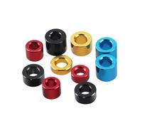 10 unids/lote arandela de aluminio M3 M4 M5 M6 M8 M10 junta de arandelas planas de aluminio anodizado colorido(M3x6x0.25,Red)