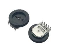 10 unids/lote B103 10K ohm potenciómetro de dial de 5 pines audio estéreo interruptor de engranaje de volumen control radio MP3 MP4 consola de juegos