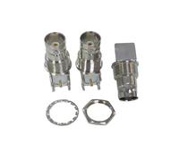 10 unids/Lote BNC-KWE Conector Hembra BNC/Conector Jack 50/75ohm Adaptador Coaxial de 90 Grados de Montaje en Panel for CCTV(75ohm)