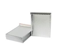 10 Unids/lote Bolsas Acolchadas De Papel De Aluminio Metálico De Oro Rosa Bolsas Embalaje De Regalo Sobres De Envío Acolchados-Plata-15 * 20 Cm