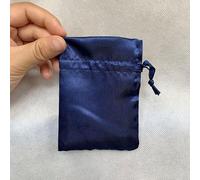 10 unids/lote bolsas de regalo de satén bolsas de embalaje de joyería bolsa de decoración navideña bolsa de seda de satén puede personalizar logotipo azul marino, 10 x 15 cm, otros
