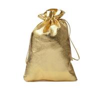 10 Unids/lote Bolsas de Regalo Doradas/Plateadas Bolsa de Joyería Decoración de Banquete de Boda Bolsas Dibujables Bolsas de Regalo Embalaje de Joyería con Bolsas de Dulces-oro-20x30 cm