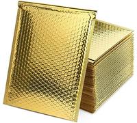10 Unids/lote Bolsas De Sobres De Regalo Dorados Para Empacar Sobres Acolchados De Burbujas Bolsas De Embalaje Impermeables Bolsa De Envío Grueso-10 Unids-18 * 23 Cm