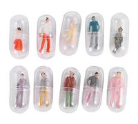 10 unids/lote Cápsula transparente Shell Plástico Pastillero Contenedor Pastilleros Splitters Cápsula Figuritas DIY Accesorios
