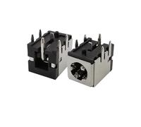 10 unids/lote conector hembra de alimentación CC 12V 5,5 * 2,1mm 3,5x1,3mm enchufe macho carga tuerca adaptador de montaje en Panel DC099/025M(Red)