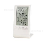 10 unids/lote CX-220 Mini higrómetro Digital temperatura interior medidor de humedad reloj estación meteorológica pronóstico valor máximo mínimo Pantalla grande(Bianco)