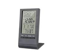 10 unids/lote CX-220 Mini higrómetro Digital temperatura interior medidor de humedad reloj estación meteorológica pronóstico valor máximo mínimo Pantalla grande(Nero)