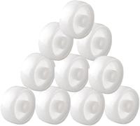 10 unids/lote de 1.25 pulgadas de una sola rueda de plástico Pp blanco, pequeño con diámetro de 30 mm, polea plegable de cama