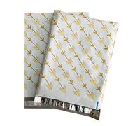 10 unids/lote de bolsas de envío de 10x13 pulgadas, bolsas de regalo navideñas, bolsas de embalaje de regalo, sobres de envío por correo autosellados, flechas doradas, 10 uds.