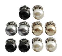 10 Unids/lote De Botones Para Mujer Alfileres Seguridad Camisa Broche Perlas Imitación Botón Ropa Vestido Suéter Abrigo Decoración Camisa Cierre Metal Duradero