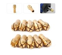 10 unids/lote de brocas de mandril de latón, juego de brocas de 0,5/0,8/1,0/1,2/1,5/1,8/2,0/2,4/3,0/3,2mm, tuerca de ajuste