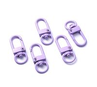 10 unids/lote de ganchos de cierre de langosta coloridos de Metal, llavero con anilla, hallazgos de joyería DIY para collar, pulsera, suministros-púrpura, 12,5x32,5mm