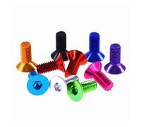 10 unids/lote DIN7991 tornillos Allen de aluminio M3 M4 M5 M6x6/8/10/12/14/16 tornillos de cabeza avellanada hexagonal plana pernos Color anodizado(Silver,M5x12)