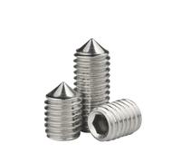 10 unids/lote hexagonal tornillo cono punto grub M2 .5 M3 M4 M5 M6 M8 M10 M12 304 acero inoxidable DIN914(40mm x10pcs,M12)