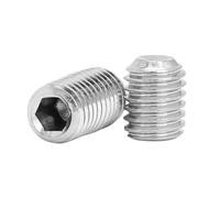 10 unids/lote juego de zócalos hexagonales tornillo punta de copa de acero inoxidable M2 M3 M4 M5 M6 M8 M10 tornillo hexagonal sin cabeza DIN916(3mm x10pcs,M2.5)