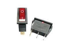 10 unids/lote KCD3-101N KCD2 AC interruptor basculante for barco luz roja 2 archivos 3 pines 15A/250V