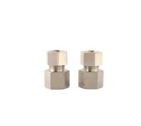 10 unids/lote KF 1/8 1/4 3/8 1/2 conector de compresión de latón accesorio de rosca Rc piezas neumáticas accesorios de tubo Conexión de aire(KF8-04 8mm Rc1-2)