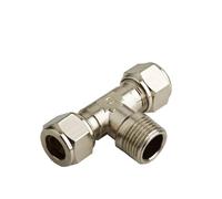 10 unids/lote KT 1/8 1/4 3/8 1/2 compresión neumática Conexión de latón rosca R piezas neumáticas accesorios de tubo Conexión de aire(KT8-02 8mm R1-4)