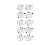 10 Unids/lote LED Downlight Empotrado Redondo Techo Downm Light Dormitorio Interior Sala De Estar For Decoración Del Hogar Iluminación Foco(Silver frame,WARM WHITE_15W)