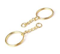 10 unids/Lote Llavero de Hierro Llavero Cadena Llave Anillo Dividido Metal en Blanco Oro Rodio Oro Rosa Llavero Joyería DIY Accesorios