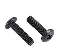 10 Unids/lote M2 .5 M3 M4 M5 M6 TM Tornillos Truss Tornillo De Cabeza Seta Electrónicos Acero Al Carbono Chapados En Negro(6mm x10pcs,M3)