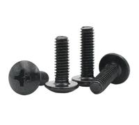 10 Unids/lote M2 .5 M3 M4 M5 M6 Tornillo De Cabeza Hongo Acero Al Carbono Electrónico Chapado En Negro(20mm,M6 x10pcs)