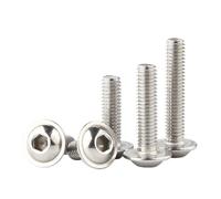 10 unids/lote M2 M2.5 M3 M4 M5 M6 M8 M10 A2-70 tornillos de cabeza de botón hexagonal de acero inoxidable con perno de cuello(20mm x10pcs,M10)