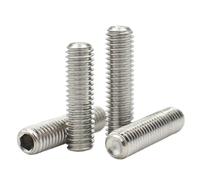 10 Unids/lote M2 M3 M4 M5 M6 M8 A M16 DIN916 304 Hexágono De Acero Inoxidable Punta Copa Sin Cabeza Tornillos Fijación Extremo Cóncavo(40mm,M5 x10pcs)