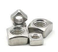 10 unids/lote M3 M4 M5 M6 M8 M10 M12 304 tuercas cuadradas de acero inoxidable pernos roscados antioxidantes sujetadores industriales(M10 (10PCS))