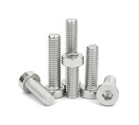 10 unids/lote M3 M4 M5 M8 M10 M12 zócalo hexagonal fino bajo cabeza corta tornillo de maquinaria Din794(12mm x10pcs,M4)