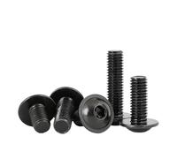 10 unids/lote M8 tornillos de cabeza botón brida hexagonal,9 pernos negros alta resistencia longitud 10mm a 40mm(12mmx 10pcs)