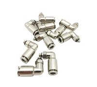 10 unids/lote MPL M5 1/8 1/4 3/8 1/2 conector neumático de Metal conector de codo macho conector de conexión de aire de latón(MPL4 M6 4mm M6)