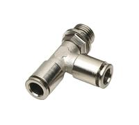 10 unids/lote MPST M5 1/8, 1/4, 3/8, 1/2 accesorios de latón macho Tee conector neumático tubo de conexión de aire for automatización PU PA