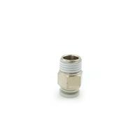 10 unids/lote PC M5 M6 1/8 1/4 3/8 1/2 tubo neumático conector de empuje Acoplamiento de aire macho recto conector de plástico