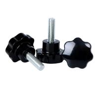 10 unids/lote perilla de sujeción de baquelita tornillos cabeza Dia.25mm torno manijas de estrella rosca M4 M5 M6(Head Dia 25 X M4,20mm)