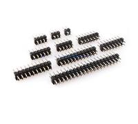 10 unids/lote pines macho de 2,0mm 2 * 2/3/4/5/6/7/8/10/12/14/15/20/40P 2mm conector de tira de conectores de pines de doble chapado en oro(2x3P)