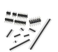10 unids/lote pines macho de 2,0mm Pin de una sola 2 * 2/3/4/15/20/40P 2mm conector de tira de conectores de pines de doble chapado en oro(2X2P)