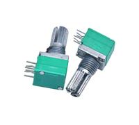 10 unids/lote RK097G 6 pines 5K 10K 20K 50K 100K B5K con un interruptor de eje de audio potenciómetro de sellado de amplificador de 15mm(10K Ohm)