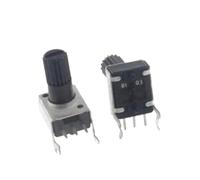 10 unids/lote RV09 Horizontal12.5mm eje 5k 10k 50k 100k 0932 resistencia ajustable 9 tipo potenciómetro de sello de 3 pines(100K Ohm)