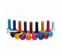 10 unids/lote tornillo de botón de aluminio 7075 M3 colorido aluminio anodizado cabeza de botón hexagonal tornillo M3 * 5/6/8/10/12/14/16mm(12mm,Gold)